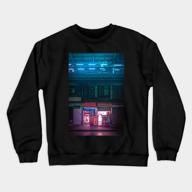 Neo Tokyo - Hidden bar Crewneck Sweatshirt by TokyoLuv